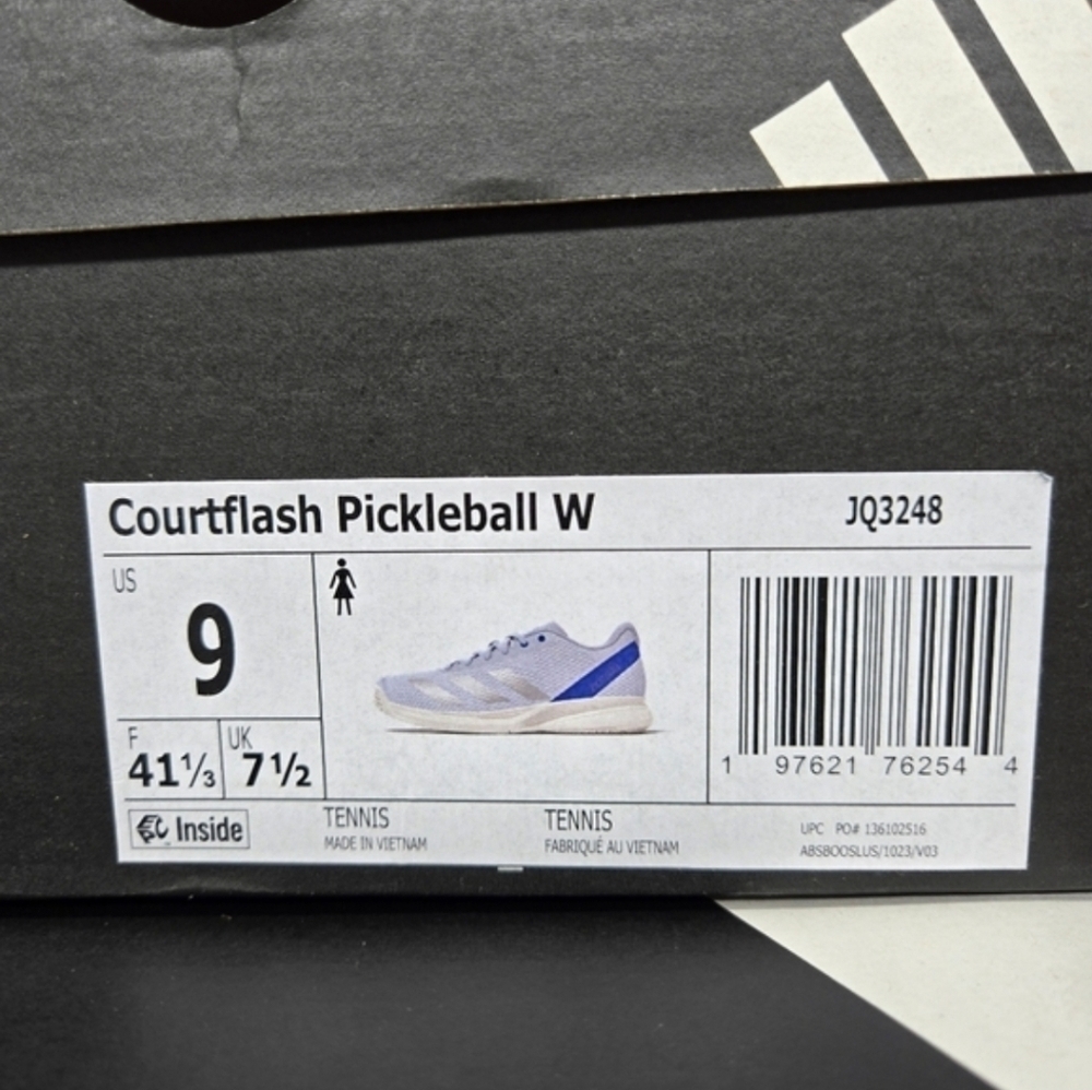 New adidas Pickleball Halo Blue Silver Metallic Women's Shoes Size 9 - Picture 8 of 8